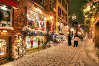 Old Quebec City District Alley - Stock Photo