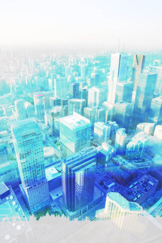 Urban Vertical Cityscape - Stock Photo