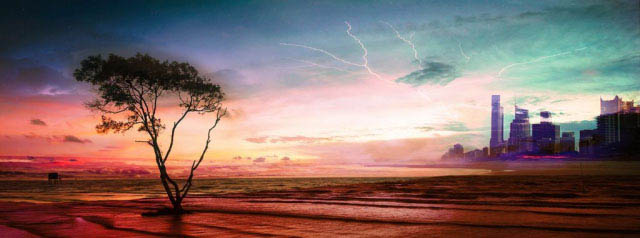 Colorful Apocalyptic Landscape 06 - Stock Photo