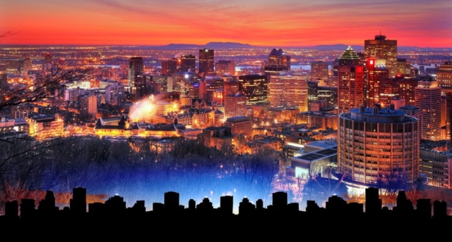 Sunrise Lights on Montreal City
