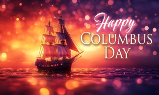 Happy Columbus Day - Guiding Light in the Night